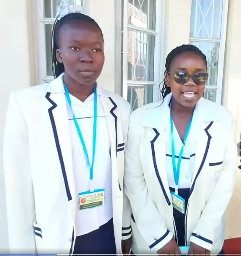 Usher girls in school uniform