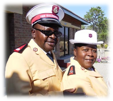 Salvation Army leadership at Usher High School