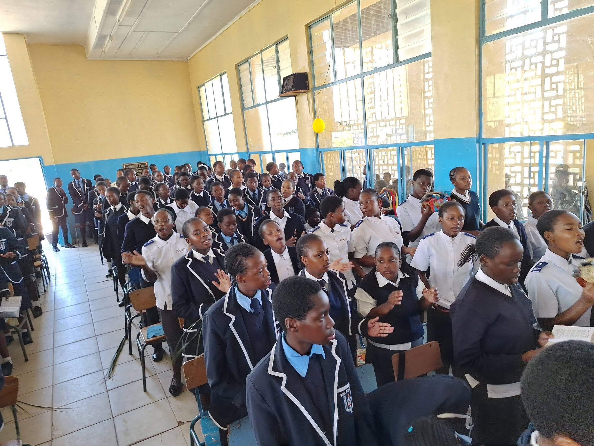 Usher students in chapel