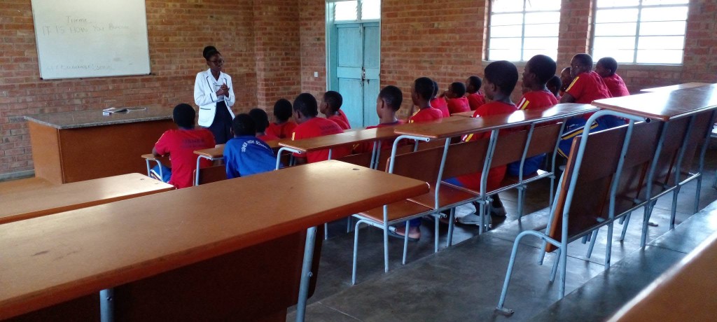 Usher teacher leading a lesson in the classroom